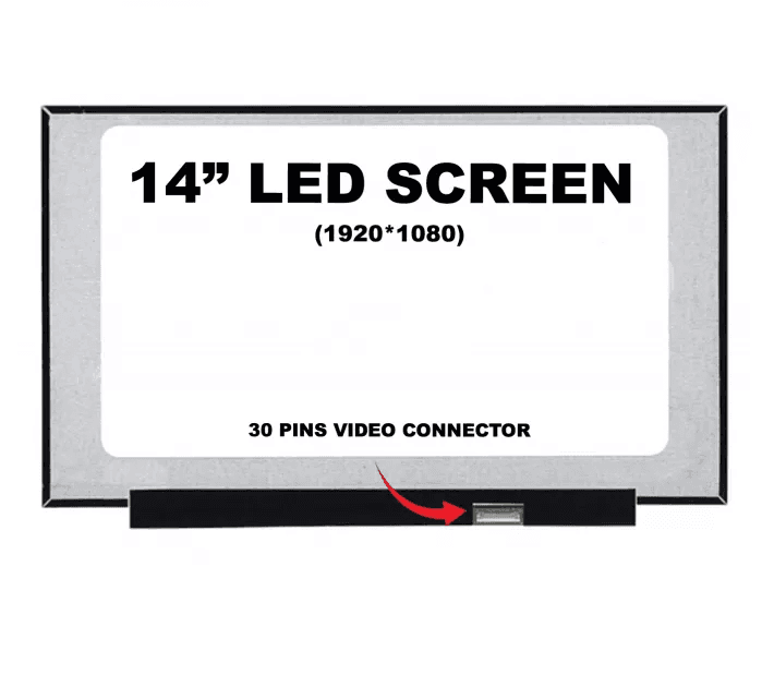 شاشة لابتوب 14 بوصة Slim LED بموصل 30 Pin