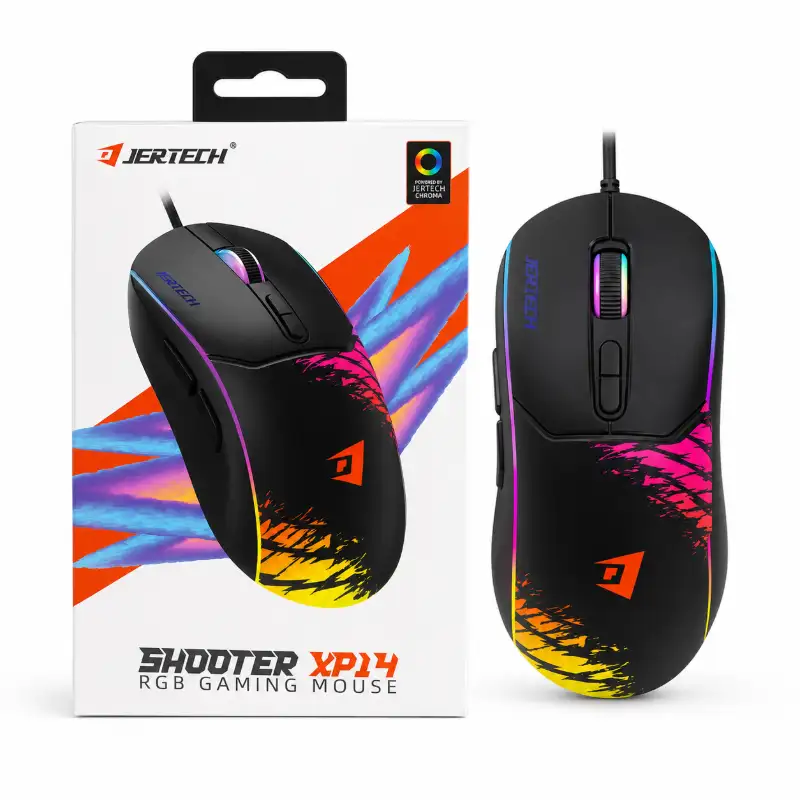 ماوس ألعاب JERTECH Shooter XP14 بإضاءة RGB
