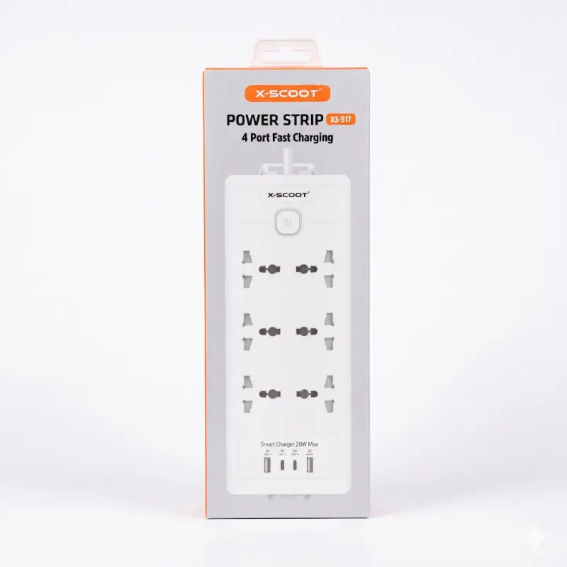 مشترك XS-COOT XS-517 بـ6 مخارج و4 منافذ شحن