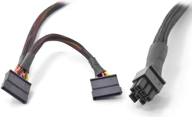Dual SATA to 6-Pin Power Cable