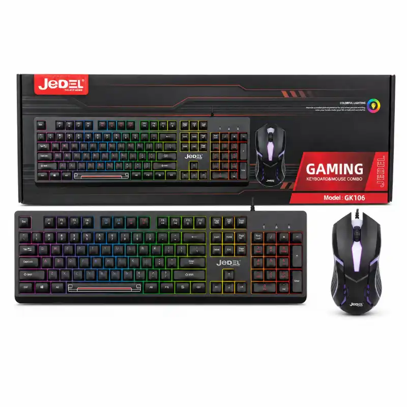 JEDEL GK106 Gaming Keyboard and Mouse Combo