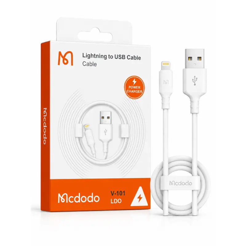 Mcdodo V-101 Lightning to USB Cable - White