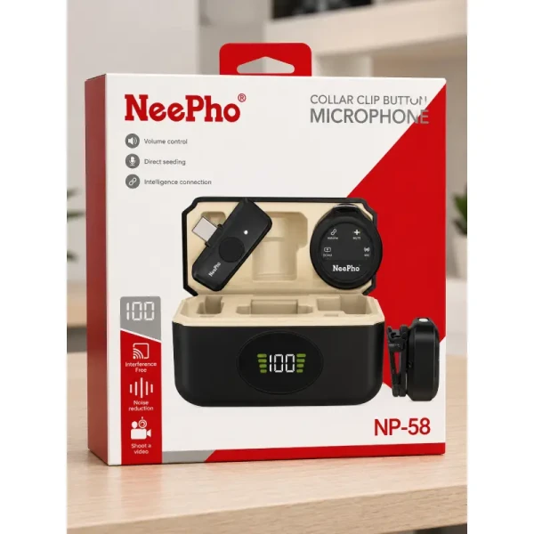 مايك لاسلكي NeePho NP-58 بمنفذ Type-C للآيفون