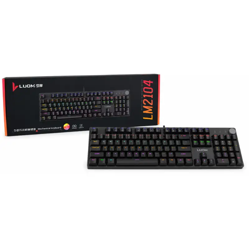لوحة مفاتيح ميكانيكية RGB سلكية LUOM LM2104