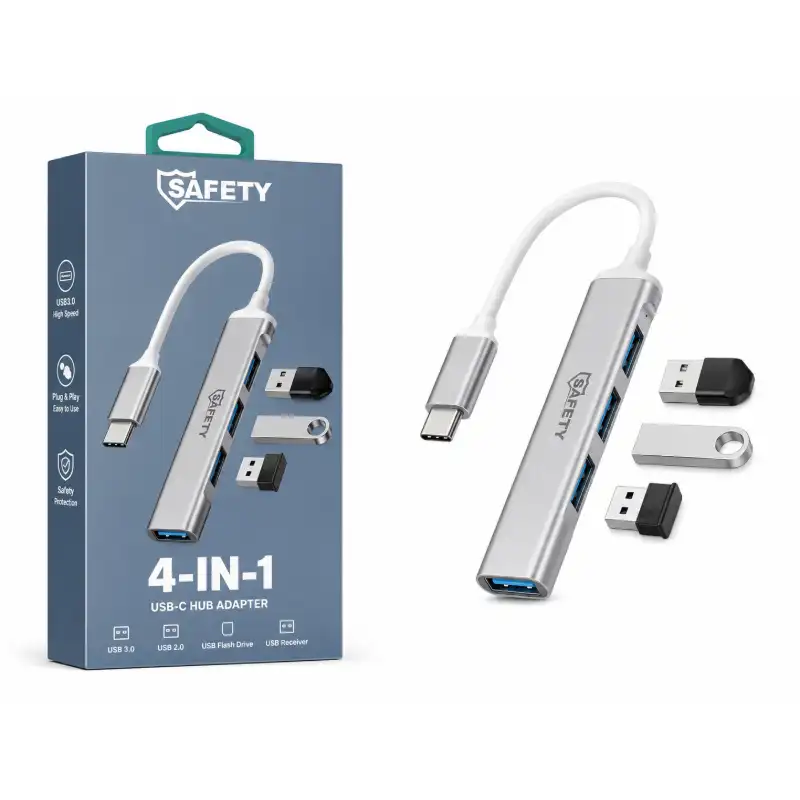 هب Type-C 4 في 1 بأربع منافذ USB