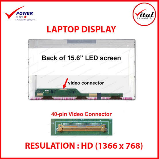 شاشة لابتوب 15.6 بوصة LED شكل قديم 40 بن Grade A+