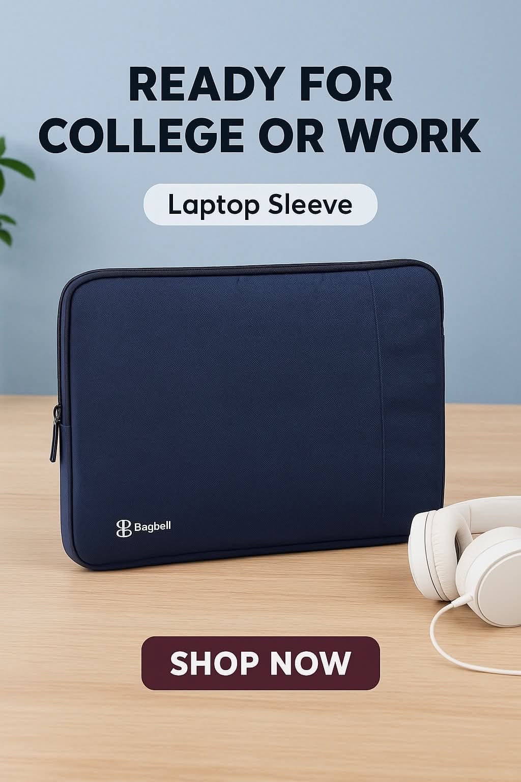 Bagbell 15.6-Inch Padded Laptop Sleeve