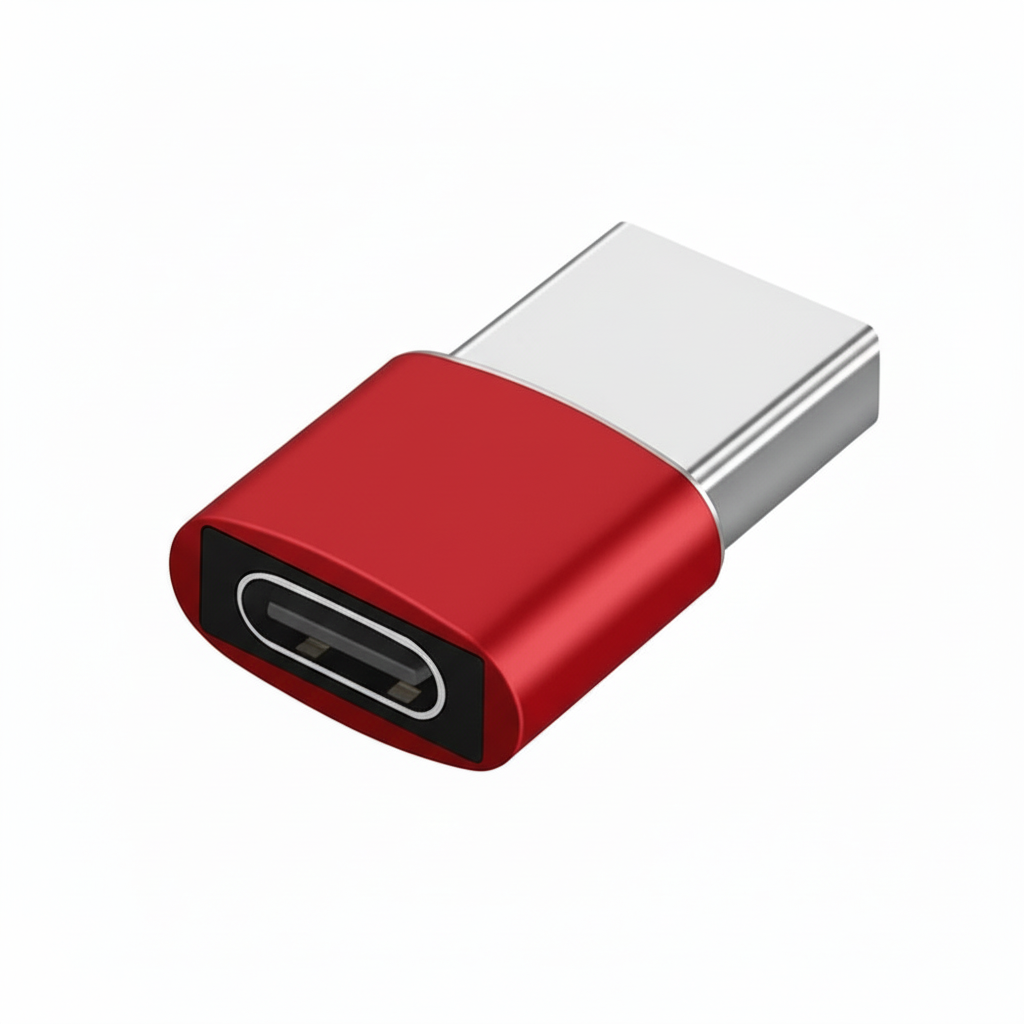 USB 3.0 Male Adapter (USB-A) to USB 3.0 Female Adapter (Type-C) (Red)
