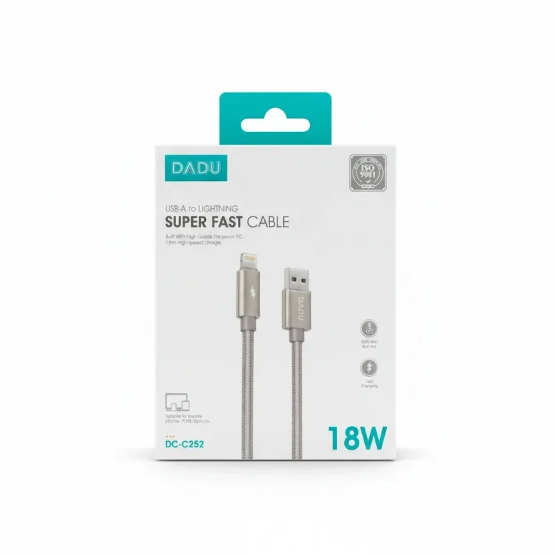 كابل ايفون DADU DC-C252 Lightning – كابل شحن ونقل بيانات عالي الجودة