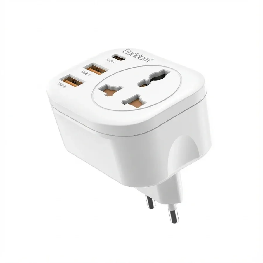 مشترك كهرباء 4 في 1 Earldom ES-SC16 مع منافذ USB متعددة